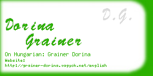 dorina grainer business card